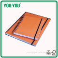 Ppcover Spiral Notebooks with Elastic Band/Fsc Paper/ School and Office Supplier